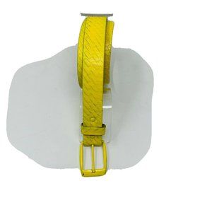 Marc Wolf skinny yelllow leather belt